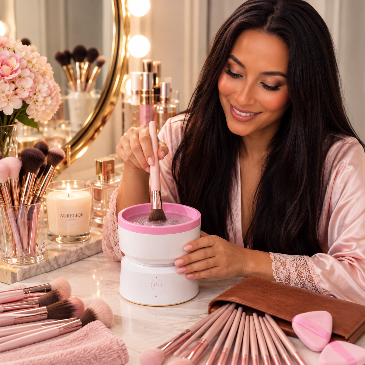 Automatic Makeup Brush Cleaner